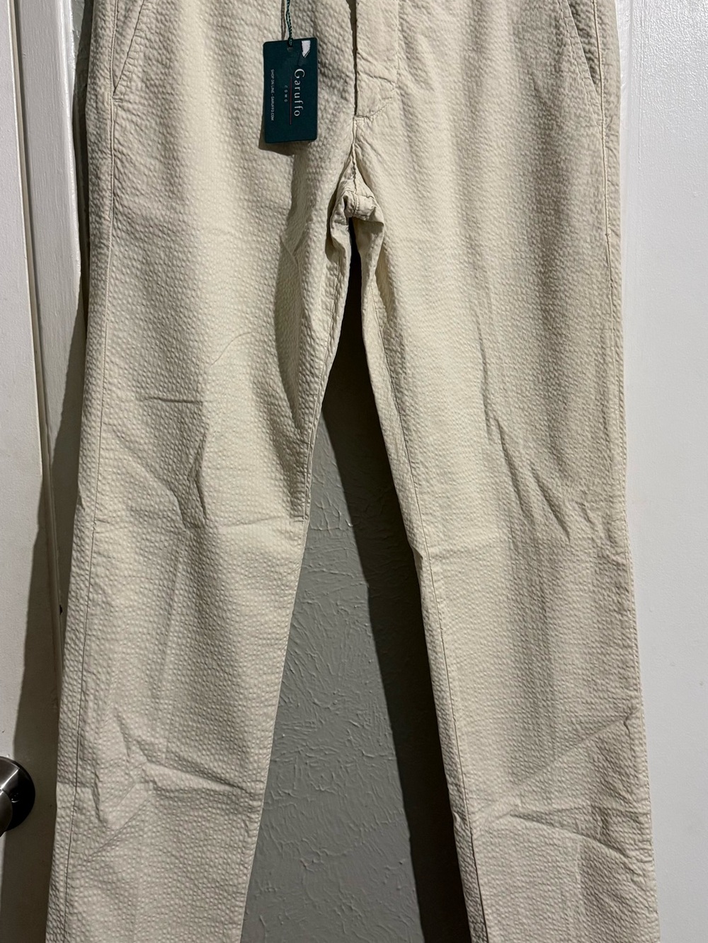 Craft Cream Seersucker Chinos for Men